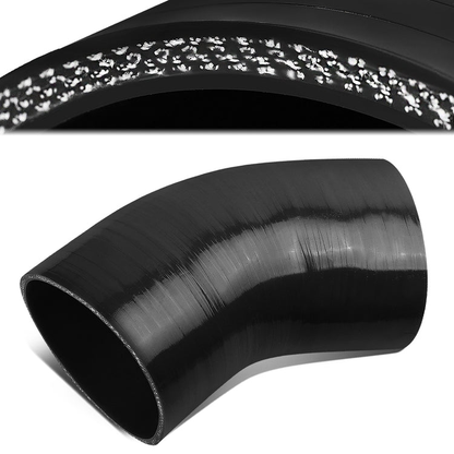 COPLE DE SILICON 3-PLY - 4.00" W/ 45 DEGREE - BLACK