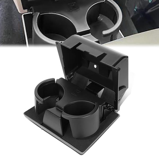 nan DASH BOARD CUP HOLDER INSERT - 08-16 FORD F-250, F-350, F-450, F-550 SUPER DUTY - TEXTURED - GRAY / BLACK