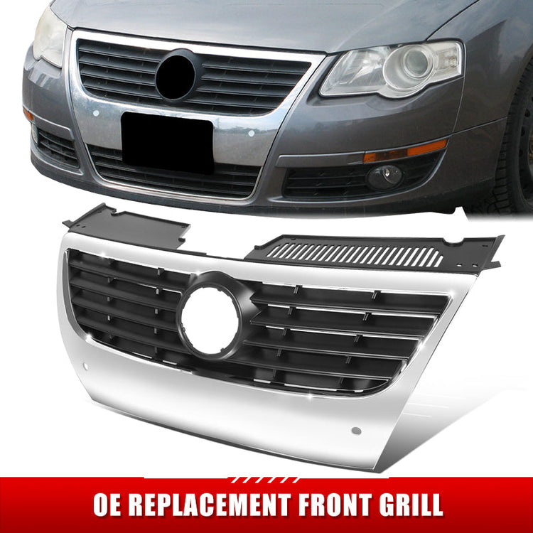 PARRILLA GRILLE - VG PASAT '05-'10/ GRILLE ASS'Y/ CHROME/BLACK/ W/O PARKING AID/ W/SENSOR H.