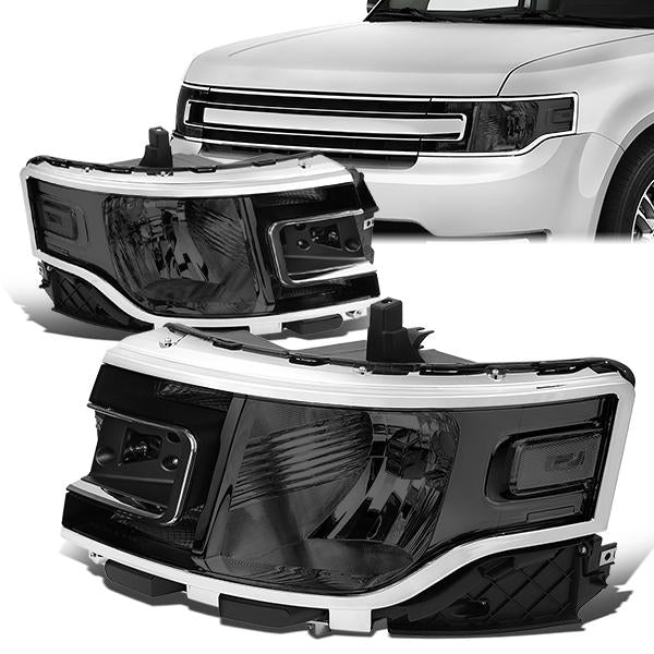 FAROS 13-19 FORD FLEX - FITS MODELS W/ HALOGEN HEADLIGHTS ONLY - SMOKE HOUSING / CLEAR CORNER - H13 HIGH / LOW BEAM