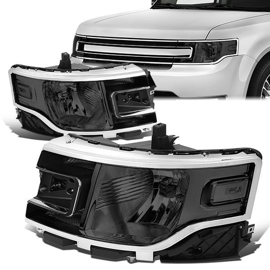 FAROS 13-19 FORD FLEX - FITS MODELS W/ HALOGEN HEADLIGHTS ONLY - SMOKE HOUSING / CLEAR CORNER - H13 HIGH / LOW BEAM