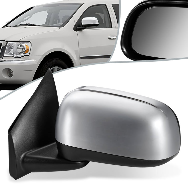 RETROVISOR MIRROR - 07-09 CHRYSLER ASPEN - POWERED - HEATED - W/ MEMORY - OEM - LEFT - TEXTURED/BLACK