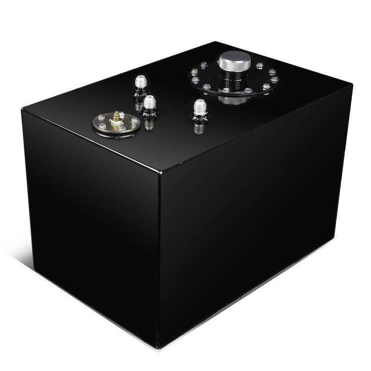 TANQUE DE GASOLINA FUEL CELL - GAS TANK WITH LEVEL SENDER - 12 GALLON - TOP-FEED - ALUMINUM - BLACK