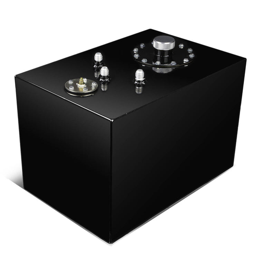 TANQUE DE GASOLINA FUEL CELL - GAS TANK WITH LEVEL SENDER - 12 GALLON - TOP-FEED - ALUMINUM - BLACK