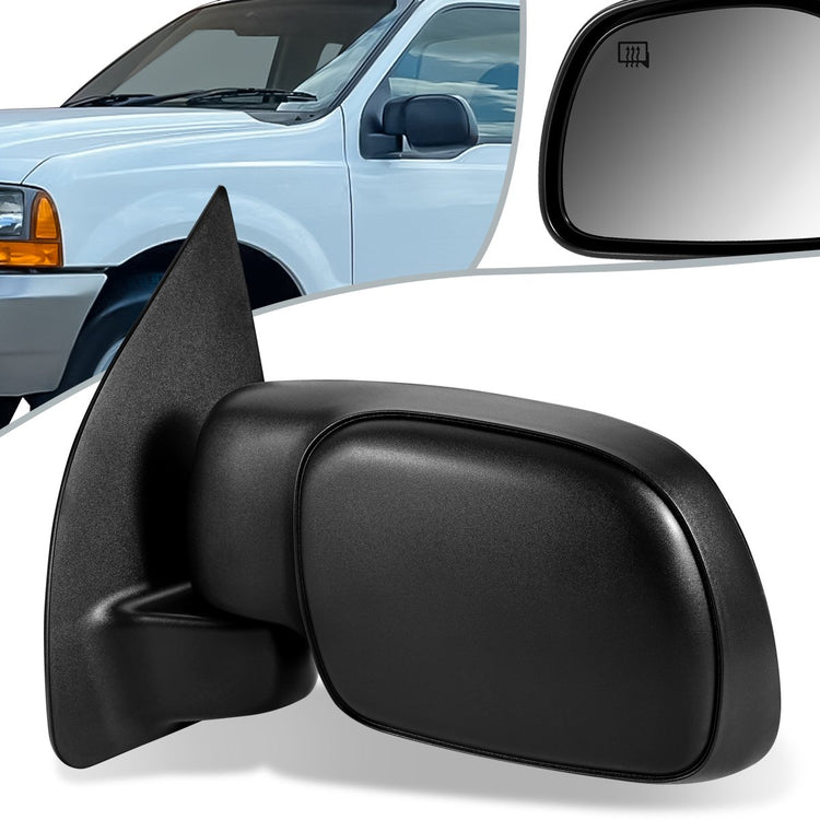 RETROVISOR MIRROR - OEM - 99-04 FORD F-350 / 00-05 FORD EXCURSION - POWERED - HEATED - FOLDING - TEXTURED - BLACK - LEFT
