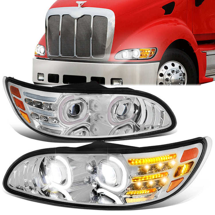 FAROS 08-19 PETERBILT 325 / 05-20 PETERBILT 330 / 05-10 PETERBILT 335 / 10-20 PETERBILT 337 / 07-10 PETERBILT 340 / 10-20 PETERBILT 348 / 07-18 PETERBILT 382 / 07-14 PETERBILT 384 / 05-16 PETERBILT 386 / 99-11 PETERBILT 387 - C-HALO PROJECTOR SWITCHBACK