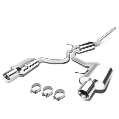 TUBERIA CATBACK CATBACK - 02-05 AUDI A4 SEDAN / COUPE 1.8L, 2.0L TURBO FWD - DOUBLE ROLLED TIP - STAINLESS STEEL
