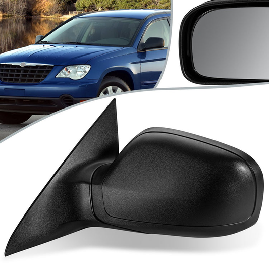 RETROVISOR MIRROR - 06-08 CHRYSLER PACIFICA - POWERED - HEATED - FOLDING  - OEM - LEFT - TEXTURED/BLACK