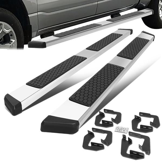 ESTRIBOS 5.5" - HONEYCOMB STEP PAD - 07-21 TOYOTA TUNDRA - EXTENDED CREW CAB - CHROME / BLACK