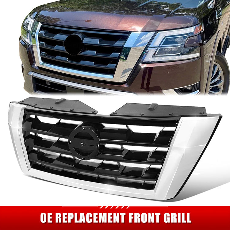 PARRILLA GRILLE - DS TITN/ARMDA 16-19/20-ON/ GRILLE ASS'Y 21-22/ PAINTED BLACK W/CHROME FRAME/ W/CAMERA H. (ARMADA) (S/SV)