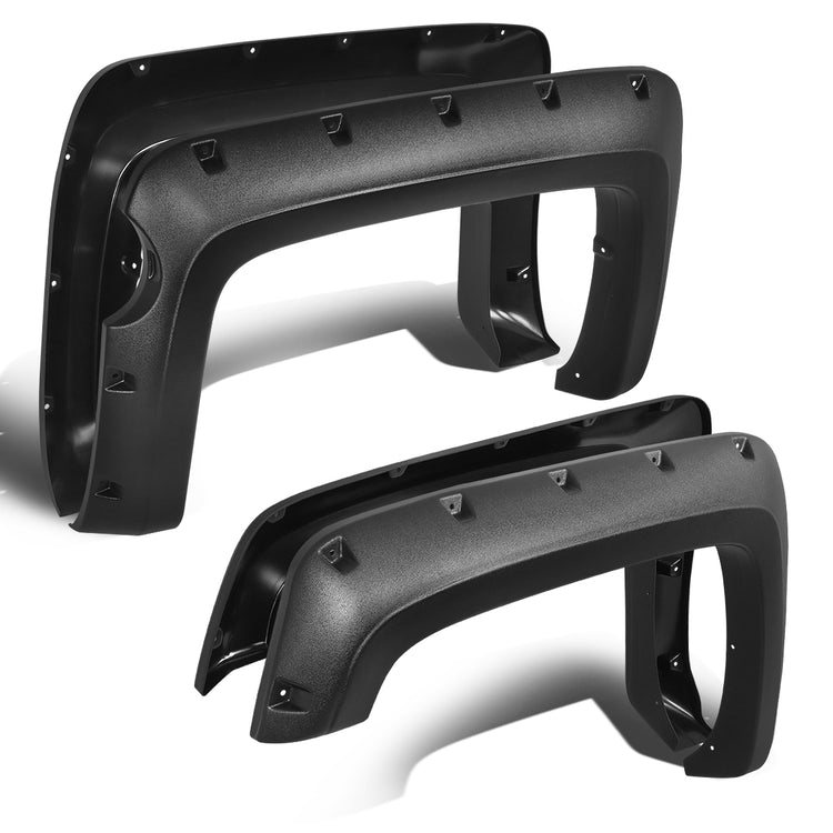 CANTONERAS 14-18 CHEVY SILVERADO 1500 - FITS 69.3" FLEETSIDE BED MODELS ONLY - POCKET-RIVETED STYLE - TEXTURED - MATTE BLACK