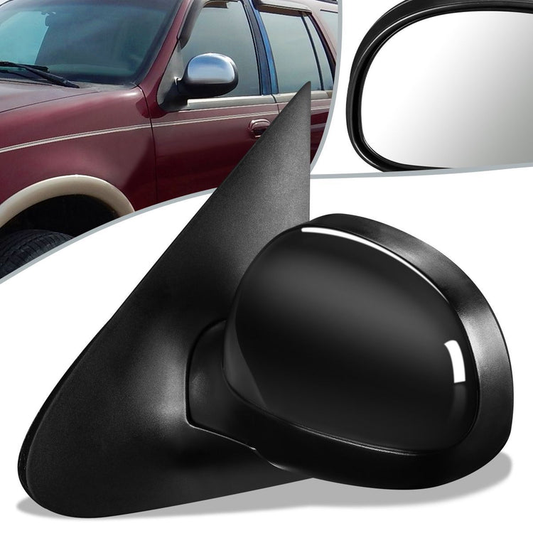 RETROVISOR MIRROR - OEM - 1997 FORD EXPEDITION - POWERED - PAINTABLE - BLACK - LEFT