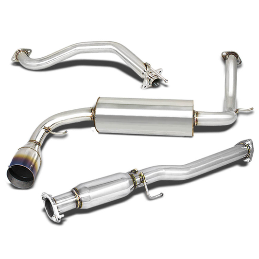 TUBERIA CATBACK CATBACK - 88-91 HONDA CRX - SINGLE BURNT TIP - STAINLESS STEEL