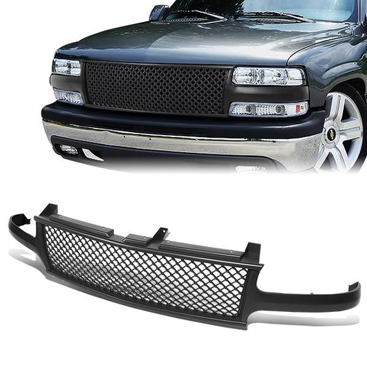 PARRILLA GRILLE - 99-02 CHEVY SILVERADO / 00-06 CHEVY SUBURBAN - GLOSSY MESH - MATTE BLACK