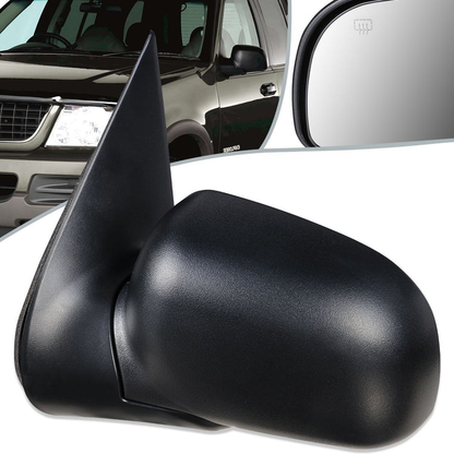 RETROVISOR MIRROR - OEM - 02-05 FORD EXPLORER / 02-05 MERCURY MOUNTAINEER - POWERED - HEATED - TEXTURED - BLACK - LEFT