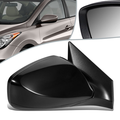 RETROVISOR MIRROR - OEM - 11-13 HYUNDAI ELANTRA - POWERED - FOLDING - BLACK MATERIAL - RIGHT