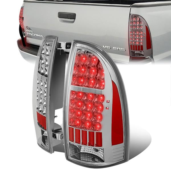 FAROS TRASEROS 05-15 TOYOTA TACOMA - LED - CHROME / CLEAR