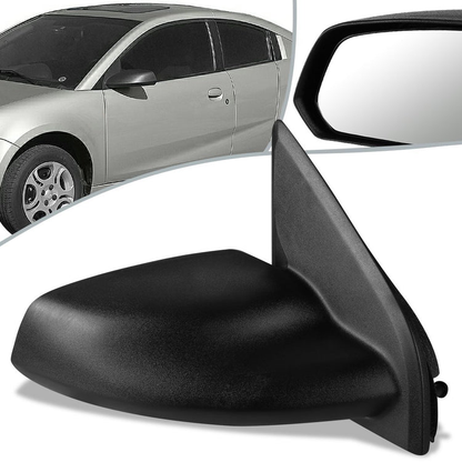RETROVISOR MIRROR - OEM - 03-07 SATURN ION SEDAN - POWERED - TEXTURED - BLACK - RIGHT