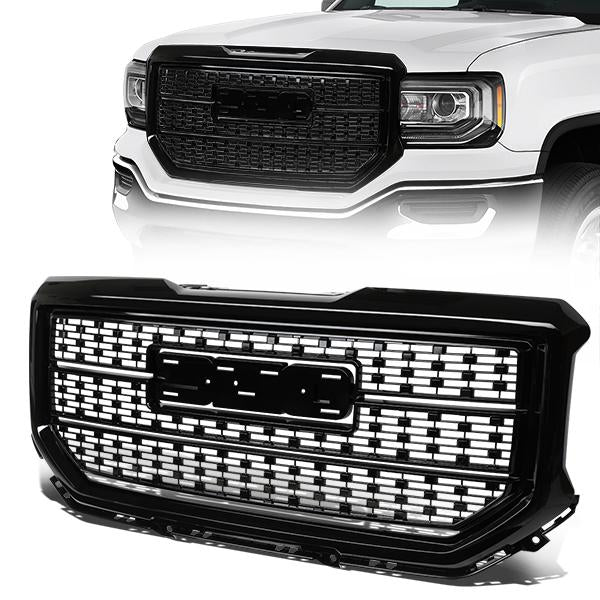 PARRILLA GRILLE - 16-18 GMC SIERRA 1500 - DENALI STYLE - BLACK