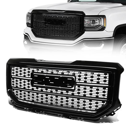 PARRILLA GRILLE - 16-18 GMC SIERRA 1500 - DENALI STYLE - BLACK