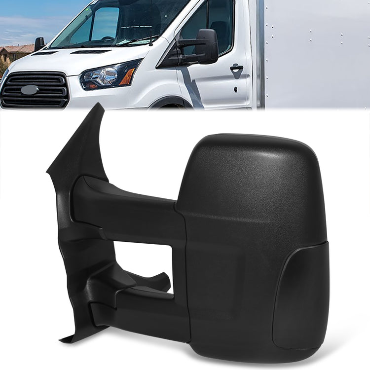 RETROVISOR MIRROR - OE STYLE - FORD TRANSIT 150 2015-2019 - FORD TRANSIT 250 2015-2019 - FORD TRANSIT 350 2015-2019 - WITH HIGH ROOF LONG ARM - DRIVER LEFT SIDE - BLACK
