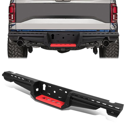 DEFENSA TRASERA OFF ROAD 17-19 FORD F-150 RAPTOR - W/ SENSOR HOLES - BLACK
