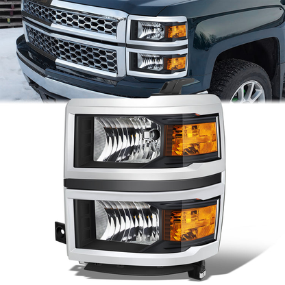FAROS OE STYLE - 14-15 CHEVROLET SILVERADO 1500 - FITS MODELS WITH HALOGEN HEADLIGHTS ONLY - H11 LOW BEAM / 9005 HIGH BEAM - LEFT