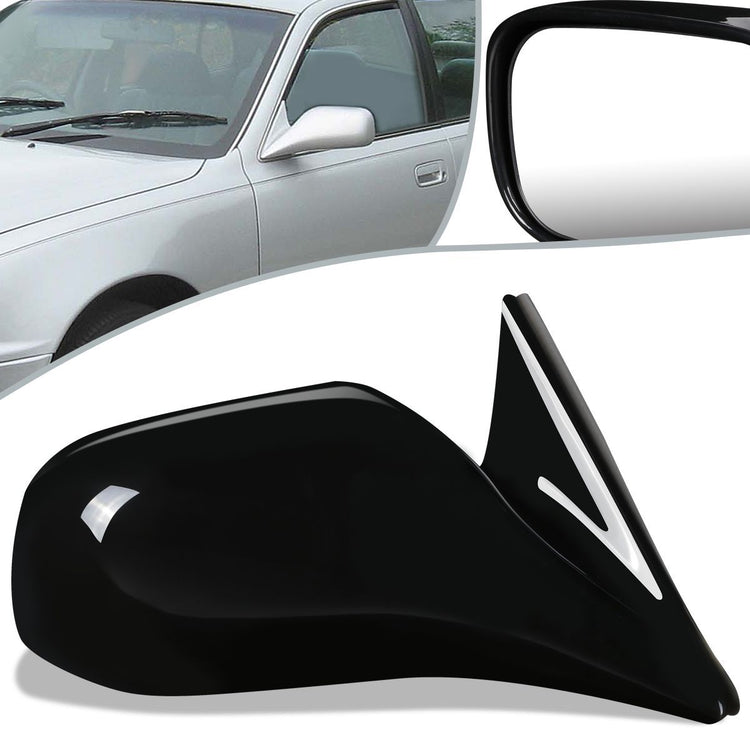 RETROVISOR MIRROR - OEM - 92-96 TOYOTA CAMRY - POWERED - PAINTABLE - BLACK - RIGHT
