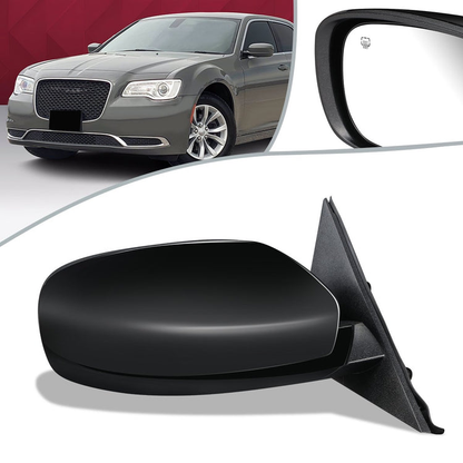 RETROVISOR MIRROR - OEM - 11-14 CHRYSLER 300C - POWERED - HEATED - FOLDING - W/ BLACK MATERIAL - RIGHT