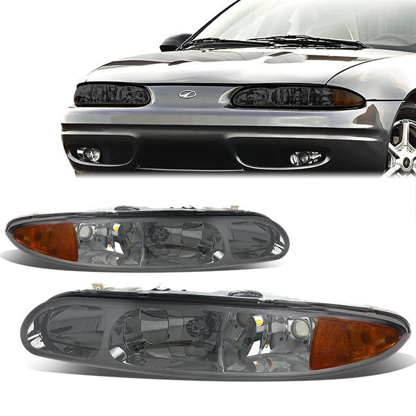 FAROS 99-04 OLDSMOBILE ALERO - SMOKE HOUSING / AMBER CORNER - 9006 LOW BEAM / 9005 HIGH BEAM