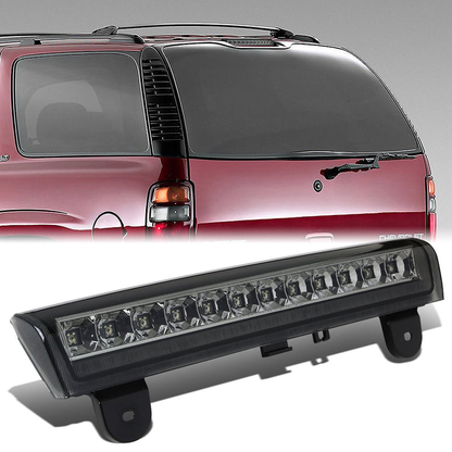 LUZ DE FRENO 00-06 CHEVY SUBURBAN 1500, 2500, CHEVY TAHOE, GMC YUKON, GMC YUKON XL 1500, 2500 - FITS LIFTGATE MODEL REAR DOORS ONLY - LED - SMOKE