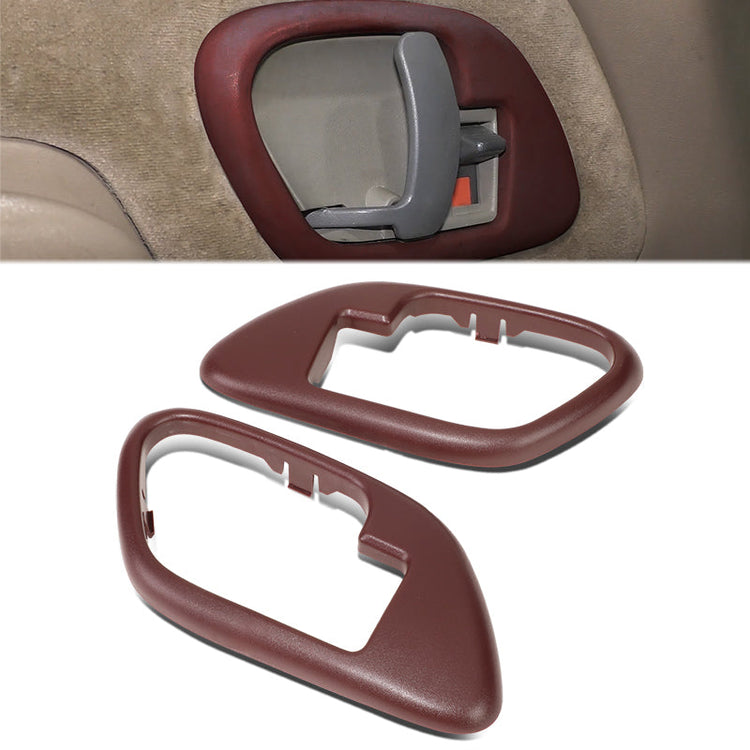 nan INTERIOR TRIM - DOOR HANDLE BEZEL - 95-99 CHEVY GMC C/K - ABS PLASTIC - TEXTURED RED