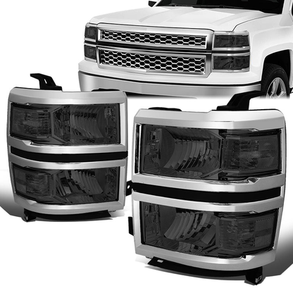 FAROS 14-15 CHEVY SILVERADO 1500 - SMOKE HOUSING / CLEAR CORNER - H11 LOW BEAM / 9005 HIGH BEAM