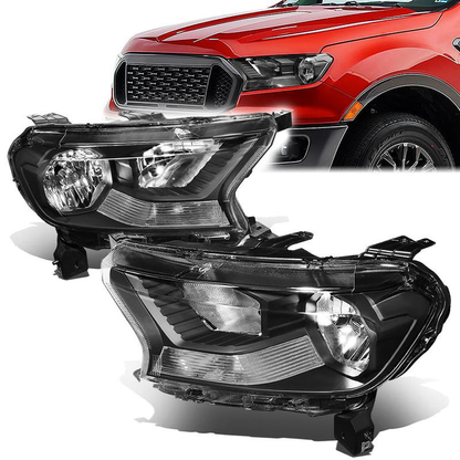 FAROS 19-23 FORD RANGER XL, XLT - FITS HALOGEN HEADLIGHT MODELS ONLY - BLACK HOUSING / CLEAR CORNER