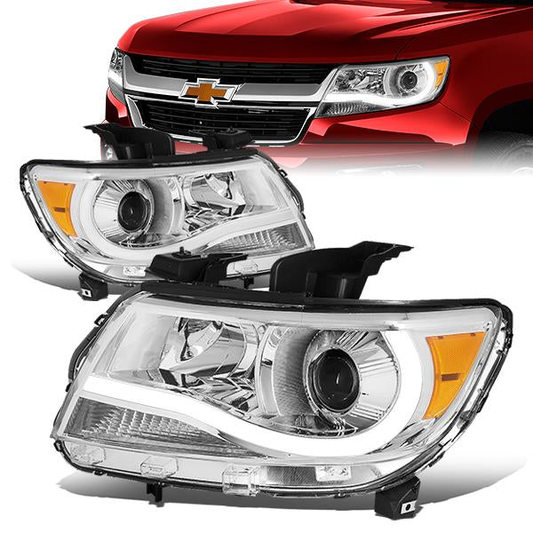 FAROS 15-20 CHEVY COLORADO - LED DRL - PROJECTOR - CHROME HOUSING / AMBER CORNER