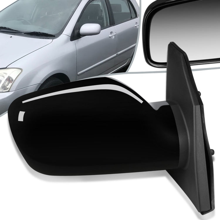 RETROVISOR MIRROR - OEM - 03-08 TOYOTA COROLLA - POWERED - PAINTABLE - BLACK - RIGHT