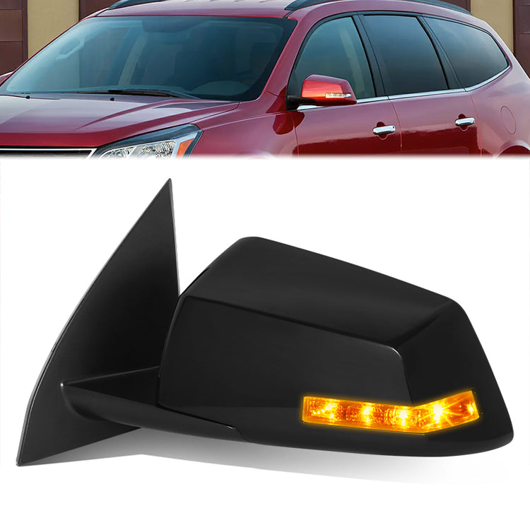RETROVISOR MIRROR - OE STYLE - CHEVROLET TRAVERSE 2009-2014 - WITH POWER WITH HEATED WITH SIGNAL WITH BLIND SPOT - DRIVER LEFT SIDE - BLACK
