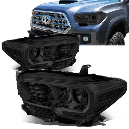 FAROS 16-18 TOYOTA TACOMA - FITS MODELS W/O LED RUNNING LIGHTS - PROJECTOR - H11 LOW / H9 HIGH / 7440 SIGNAL / 2825 MARKER - SMOKE HOUSING / CLEAR CORNER