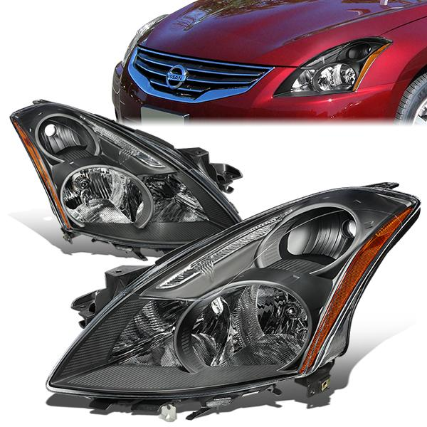 FAROS 10-12 NISSAN ALTIMA SEDAN - FITS MODELS W/ HALOGEN HEADLIGHTS ONLY - H11 LOW / H9 HIGH - BLACK HOUSING / AMBER CORNER