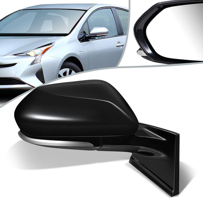 RETROVISOR MIRROR - OEM - 16-18 TOYOTA PRIUS - POWERED - HEATED - FOLDING - RIGHT - BLACK MATERIAL