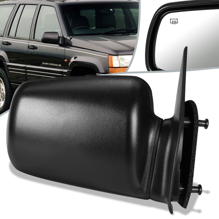 RETROVISOR MIRROR - OEM - 96-98 JEEP GRAND CHEROKEE - POWERED - HEATED - PAINTABLE - BLACK - RIGHT