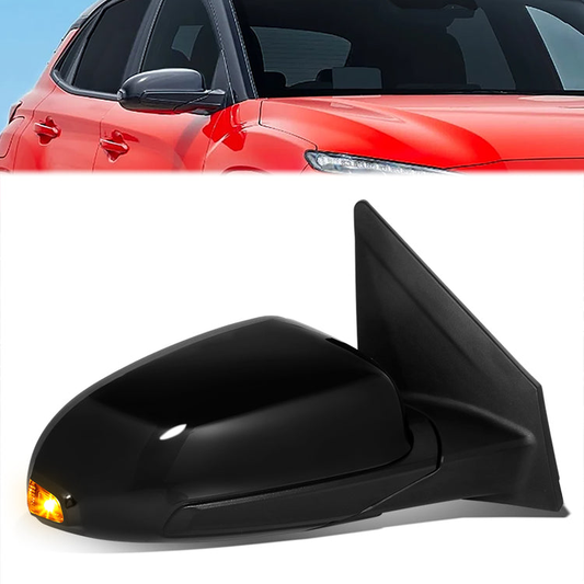 RETROVISOR MIRROR - OE STYLE - HYUNDAI KONA 22-23 - WITH POWER WITH HEATED GLASS WITH TURN SIGNAL - PASSENGER SIDE - PAINT TO MATCH - BLACK