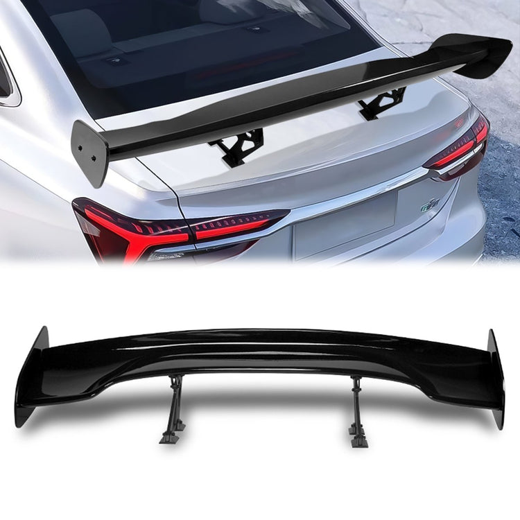 SPOILER SPOILER - UNIVERSAL - 3 GT STYLE - 57"L X 7.5" W X 8.5" H - FITS VEHICLES 21" W X 6.75" L FLAT TRUNK SPACE - BLACK