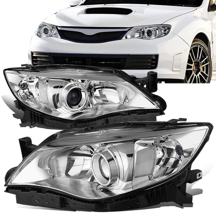 FAROS 08-11 SUBARU IMPREZA - FITS MODELS W/ FACTORY EQUIPPED HALOGEN HEADLIGHTS - DOES NOT FIT MODELS W/ FACTORY EQUIPPED HID HEADLIGHTS - OE STYLE - H11 LOW / 9005 HIGH / 1157A SIGNAL - CHROME HOUSING / CLEAR CORNER