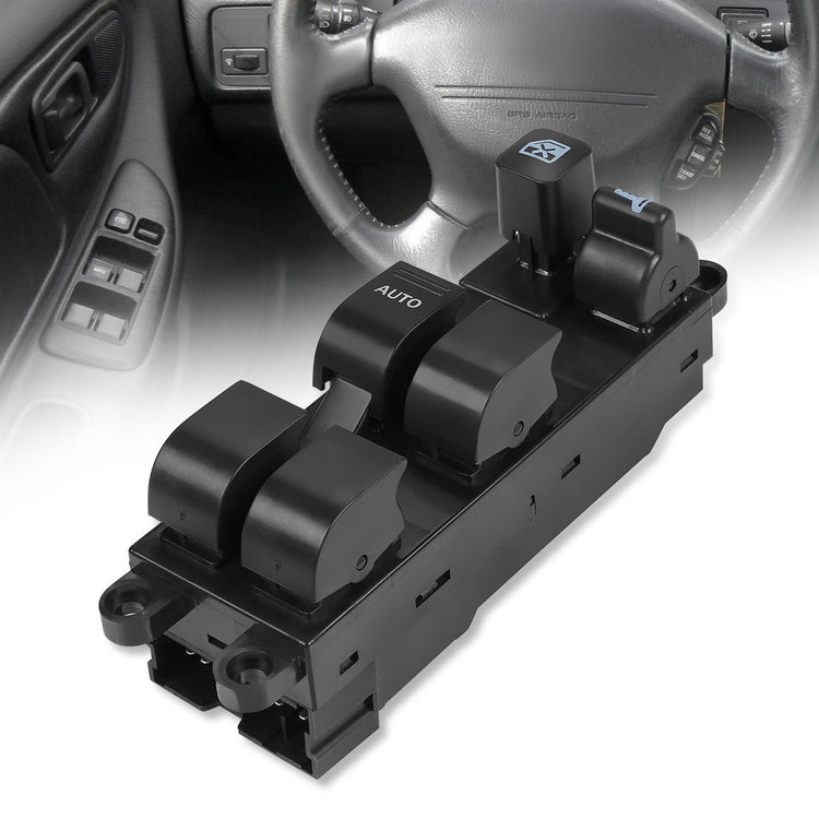 INTERRUPTOR ELEVADOR ELECTRICO 98-01 NISSAN ALTIMA / 00-04 NISSAN FRONTIER, SUBARU LEGACY, SUBARU OUTBACK / 98-99 NISSAN SENTRA / 00-04 NISSAN XTERRA / 03-06 SUBARU BAJA - DRIVER SIDE - BLACK