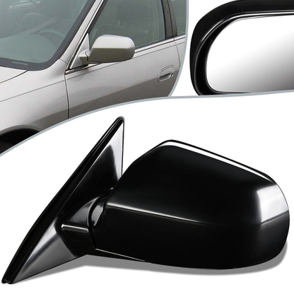 RETROVISOR MIRROR - OEM - 98-02 HONDA ACCORD 4-DOOR - POWERED - PAINTABLE - BLACK - LEFT