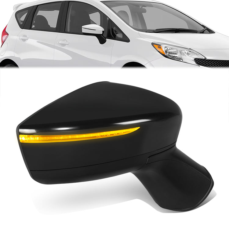 RETROVISOR MIRROR - OE STYLE - NISSAN VERSA 15-19 - WITH POWER WITH SIGNAL - PASSENGER SIDE - PAINT TO MATCH - BLACK