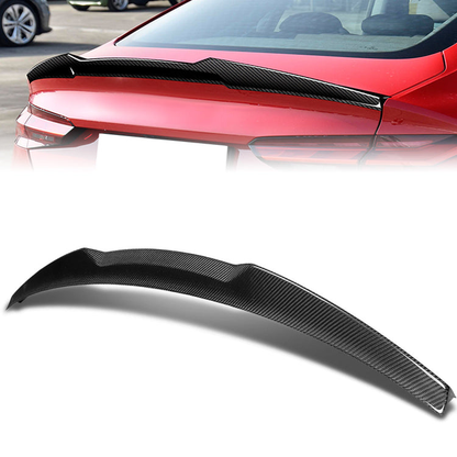 SPOILER CAR TRUNK SPOILER - 08-16 AUDI A5 QUATTRO / 08-16 AUDI A5 - FITS HATCHBACK MODELS - CARBON FIBER BLACK