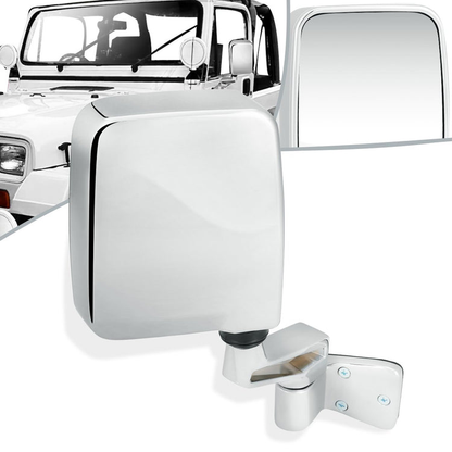 RETROVISOR MIRROR - OEM - 87-95 JEEP WRANGLER - MANUAL - CHROME - RIGHT