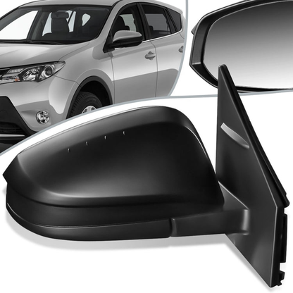 RETROVISOR MIRROR - OEM - 13-15 TOYOTA RAV4 - POWERED - TEXTURED - RIGHT - BLACK
